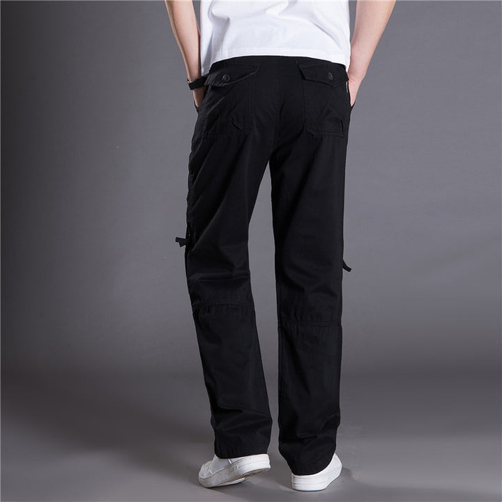 Men's cargo pants with adjustable waistband and multifunctional pockets Lisslune