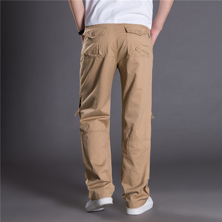 Men's cargo pants with adjustable waistband and multifunctional pockets Lisslune