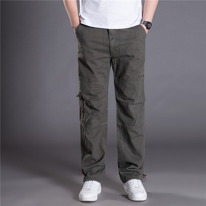 Men's cargo pants with adjustable waistband and multifunctional pockets Lisslune