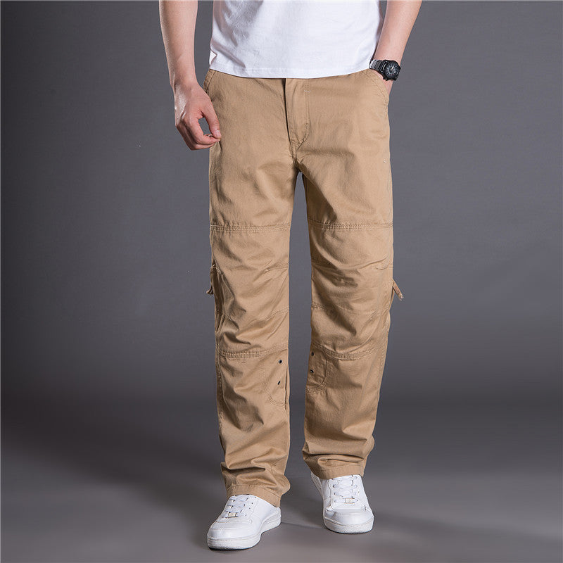 Men's cargo pants with adjustable waistband and multifunctional pockets Lisslune