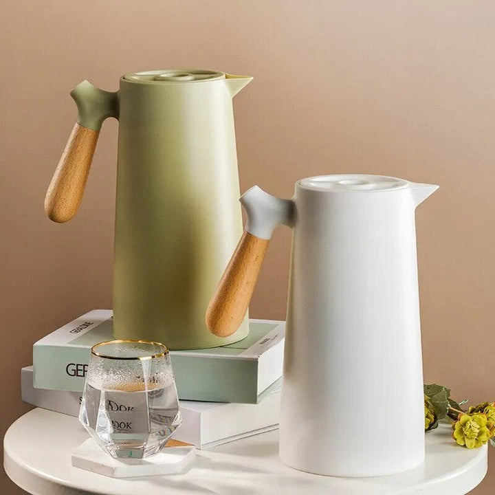 Lisslune | 1L Thermos Vintage Water Bottle Thermal Insulation Kettle Home Thermal Insulation Pot Glass Liner Thermos Hot Pitcher Water Jug