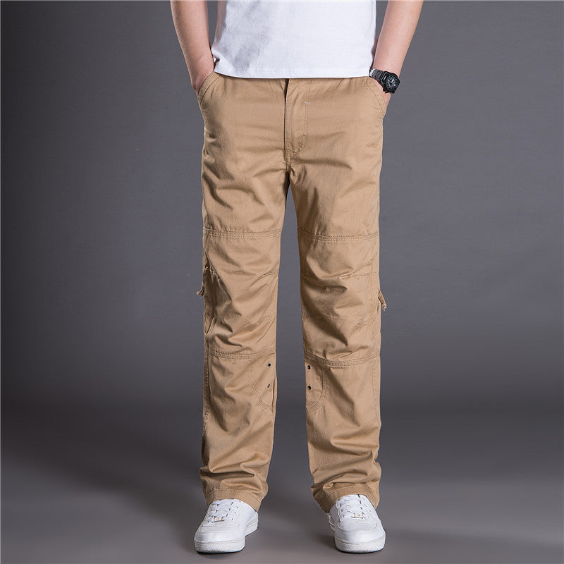 Men's cargo pants with adjustable waistband and multifunctional pockets Lisslune