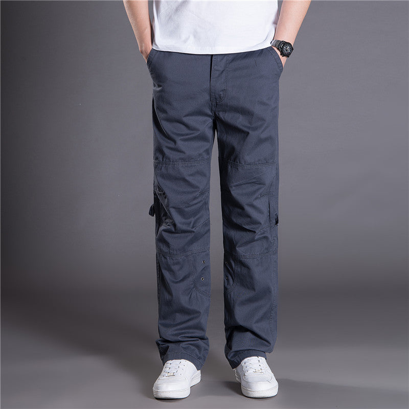 Men's cargo pants with adjustable waistband and multifunctional pockets Lisslune