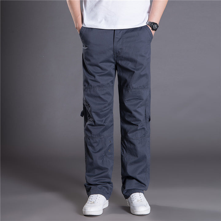 Men's cargo pants with adjustable waistband and multifunctional pockets Lisslune