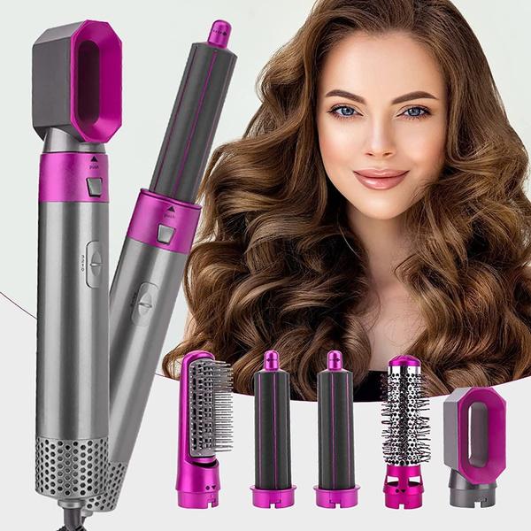 Lisslune | 5-in-1 Hair Styler | Auto Curler, Blow Dryer & Flat Brush for All Hair Types at Home