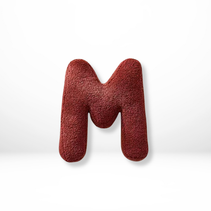 Lisslune | Alphabet Cushion Velura – Soft Velvet Decorative Cushion in Every Letter of the Alphabet