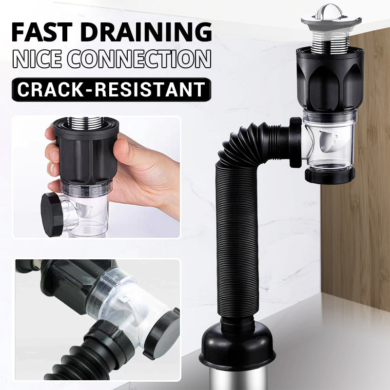 Lisslune | Telescopic drain pipe against odor
