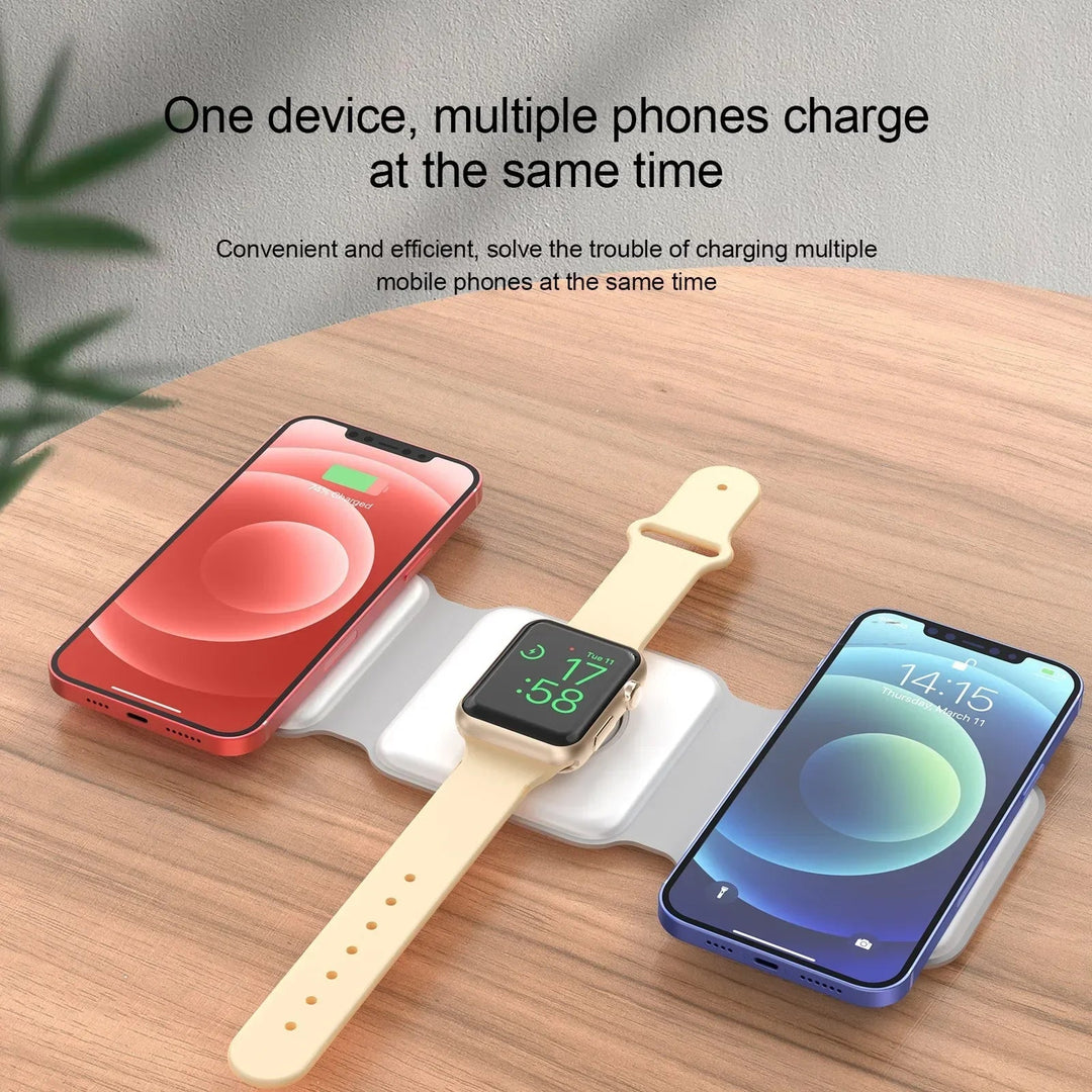 Lisslune | Magnetic foldable wireless charger, compact charging, anytime, anywhere!