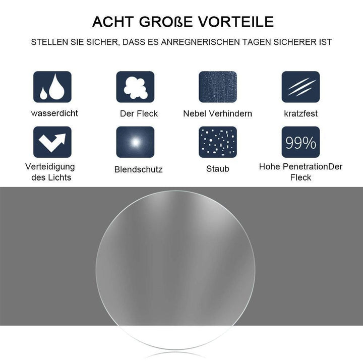 Lisslune | Car rearview mirror protective film, rainproof film, highly rainproof, anti-fog, clear visibility-2pcs
