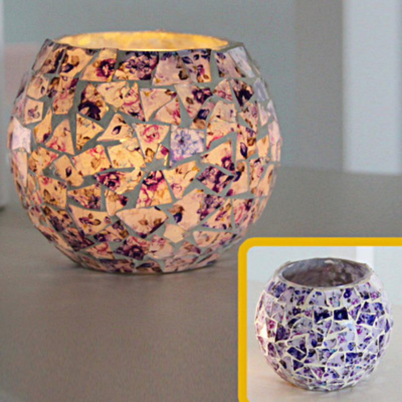 Lisslune | European Retro Glass Mosaic Tealight Holder