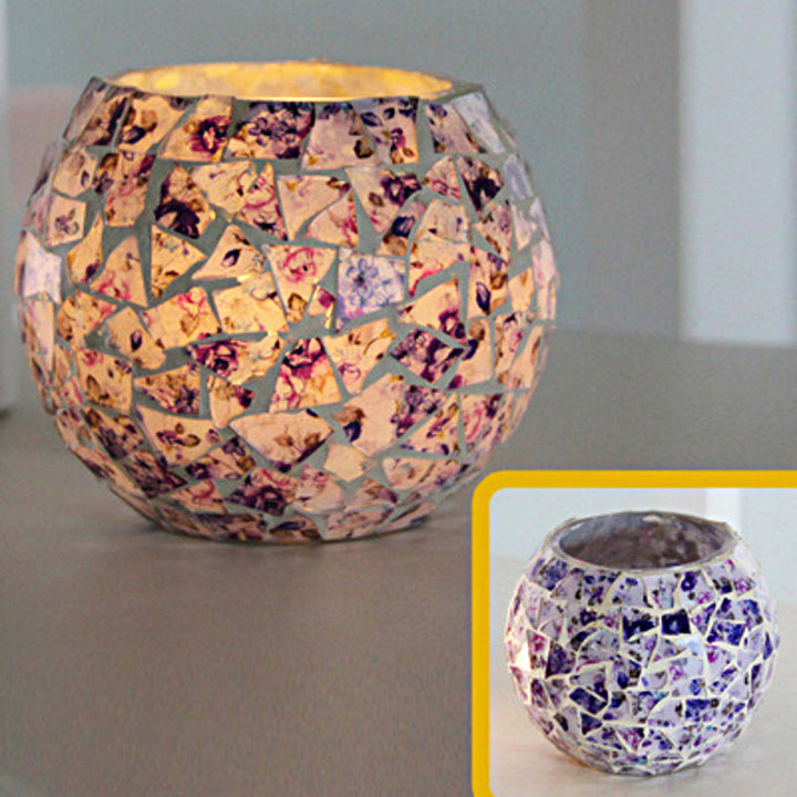 Lisslune | European Retro Glass Mosaic Tealight Holder