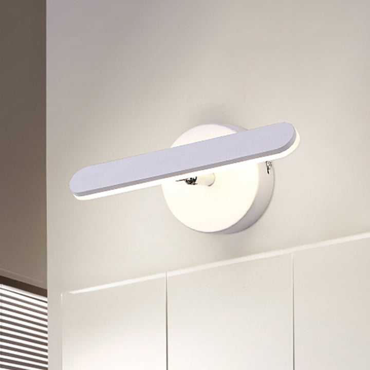 Lisslune | Linear Vanity Lighting Simple Metal LED White Wall Mount Lamp Light in Natural/Warm Light for Bathroom