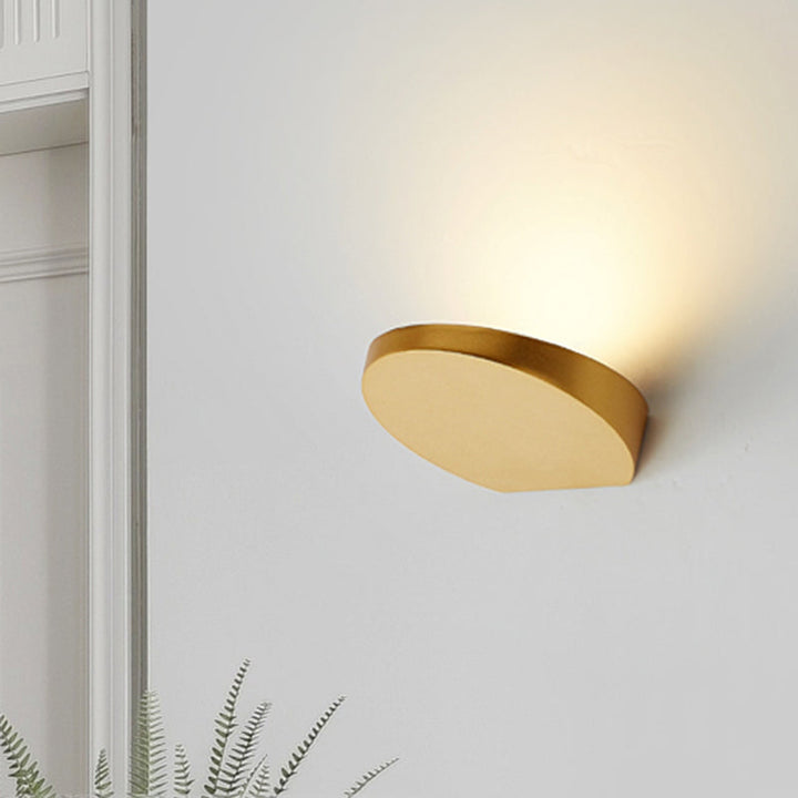 Lisslune | Aluminum Round Recessed Wall Sconces Minimalist LED Wall Lighting in Black/Grey/White Finish for Corridor