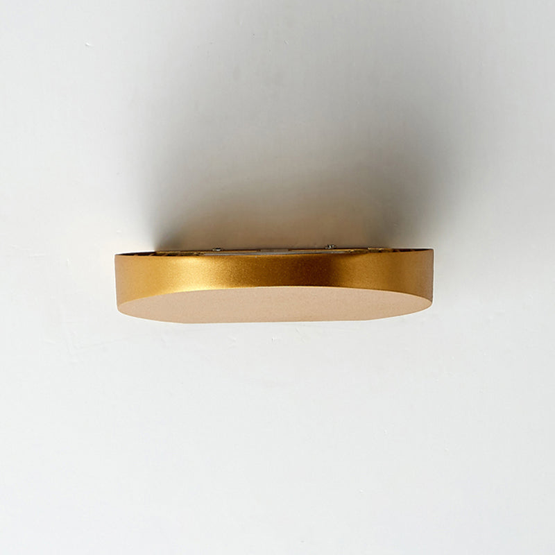Lisslune | Aluminum Round Recessed Wall Sconces Minimalist LED Wall Lighting in Black/Grey/White Finish for Corridor