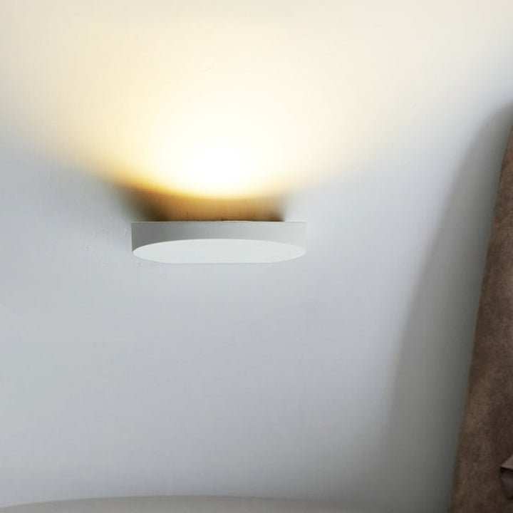 Lisslune | Aluminum Round Recessed Wall Sconces Minimalist LED Wall Lighting in Black/Grey/White Finish for Corridor