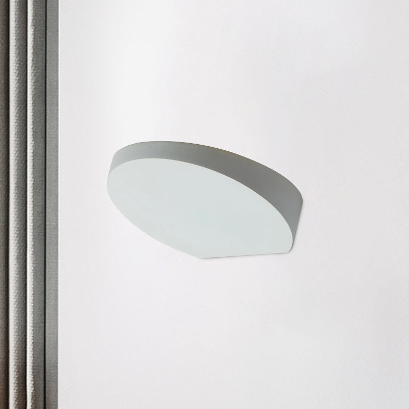 Lisslune | Aluminum Round Recessed Wall Sconces Minimalist LED Wall Lighting in Black/Grey/White Finish for Corridor