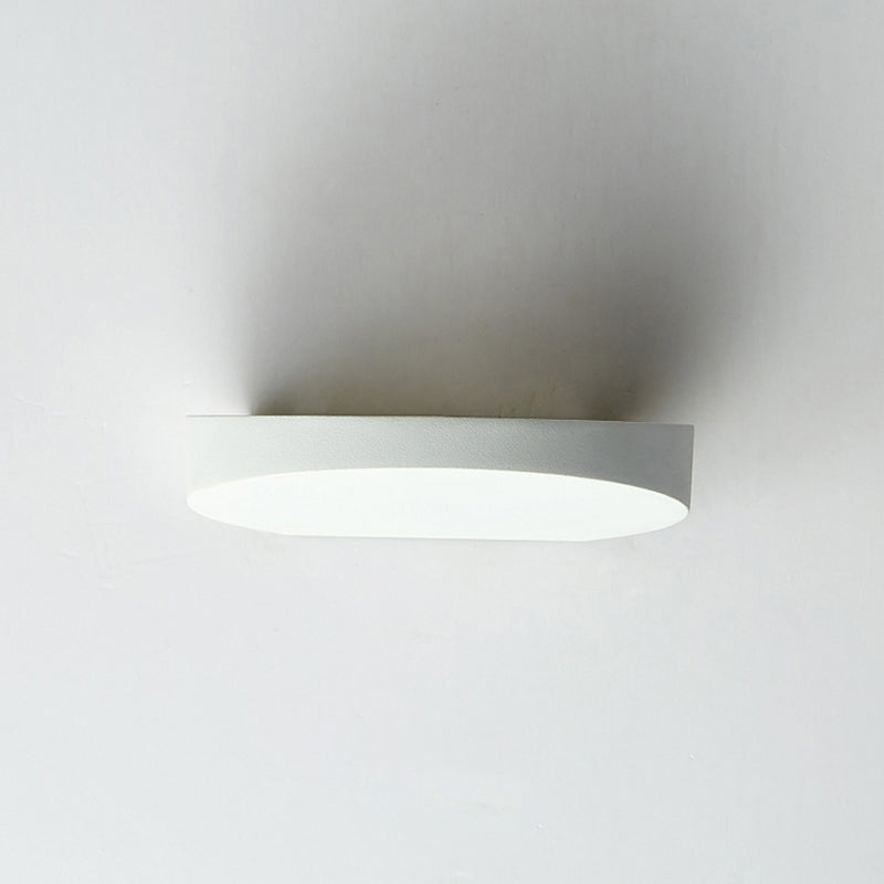 Lisslune | Aluminum Round Recessed Wall Sconces Minimalist LED Wall Lighting in Black/Grey/White Finish for Corridor