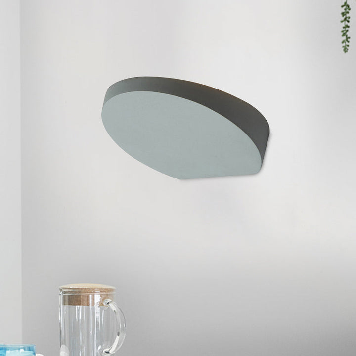 Lisslune | Aluminum Round Recessed Wall Sconces Minimalist LED Wall Lighting in Black/Grey/White Finish for Corridor