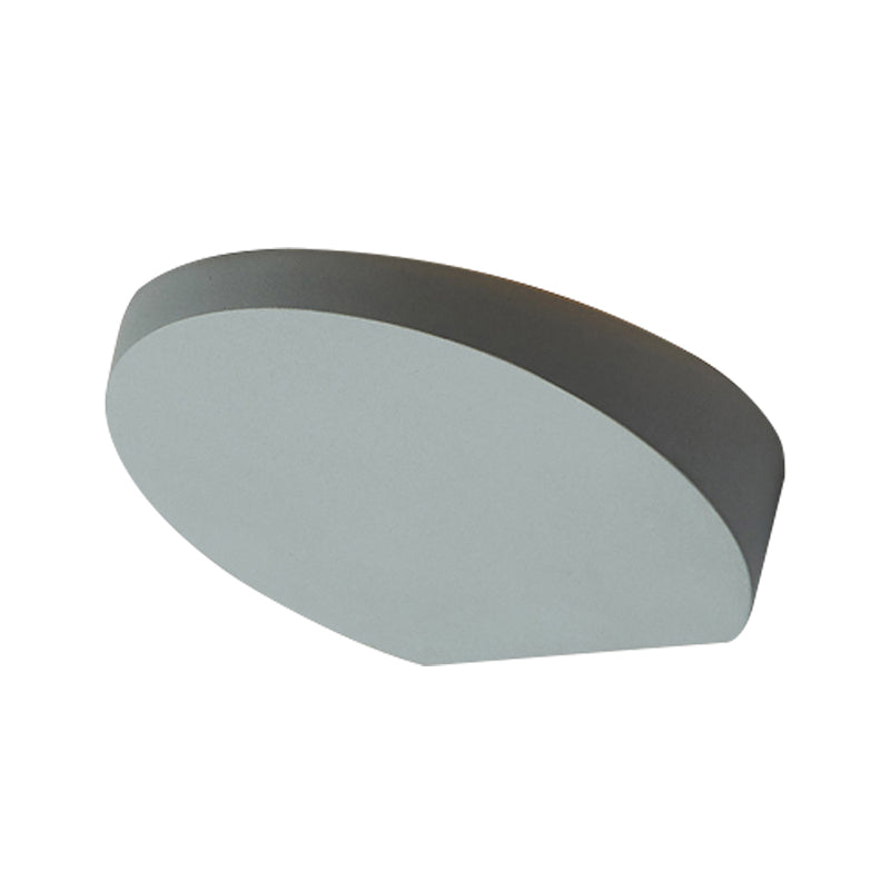 Lisslune | Aluminum Round Recessed Wall Sconces Minimalist LED Wall Lighting in Black/Grey/White Finish for Corridor
