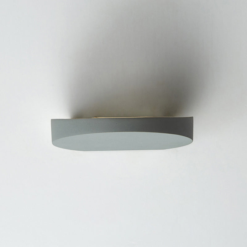 Lisslune | Aluminum Round Recessed Wall Sconces Minimalist LED Wall Lighting in Black/Grey/White Finish for Corridor