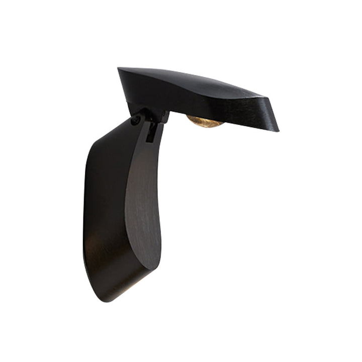 Lisslune | Rotatable oval surface wall lamp Modern metal LED bedside wall lamp in white/black/gold finish