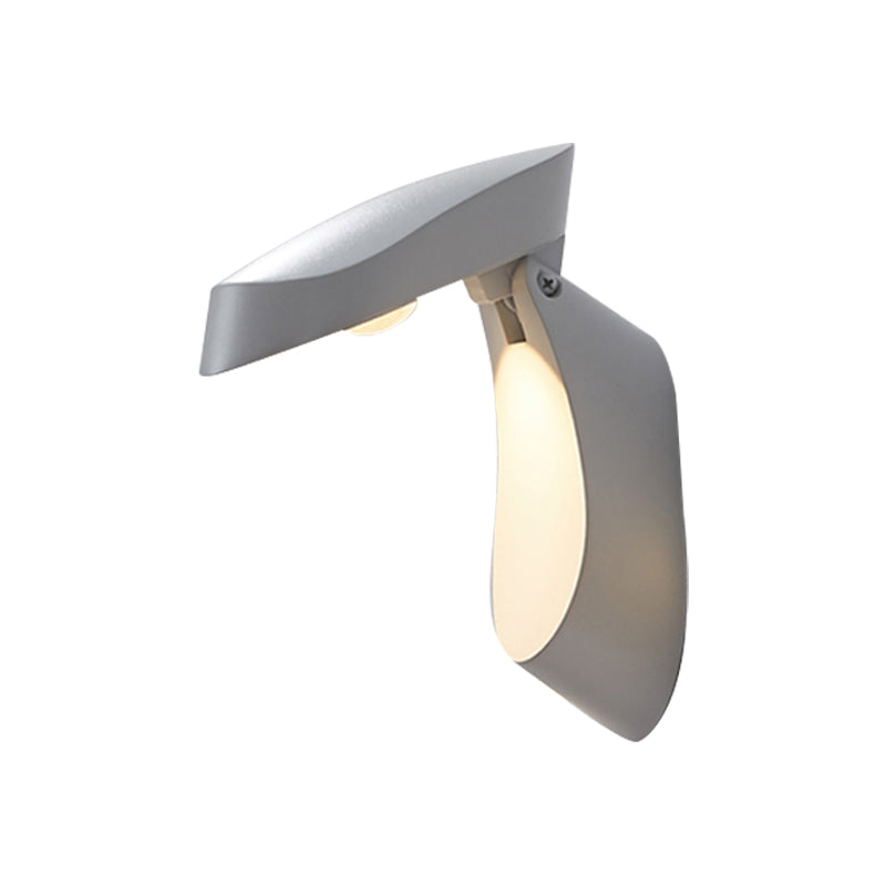 Lisslune | Rotatable oval surface wall lamp Modern metal LED bedside wall lamp in white/black/gold finish