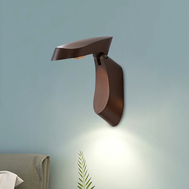 Lisslune | Rotatable oval surface wall lamp Modern metal LED bedside wall lamp in white/black/gold finish
