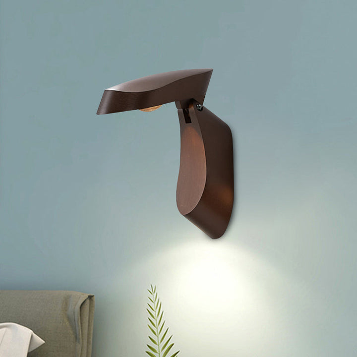 Lisslune | Rotatable oval surface wall lamp Modern metal LED bedside wall lamp in white/black/gold finish