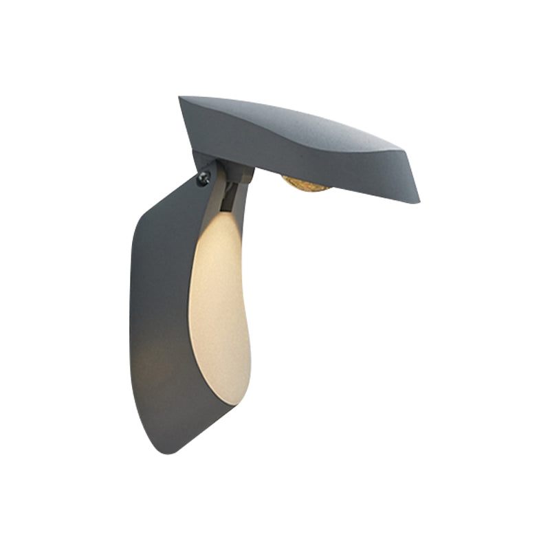 Lisslune | Rotatable oval surface wall lamp Modern metal LED bedside wall lamp in white/black/gold finish