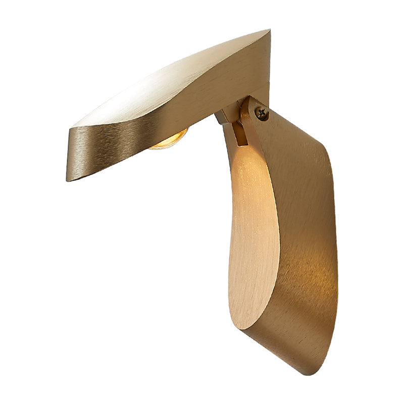 Lisslune | Rotatable oval surface wall lamp Modern metal LED bedside wall lamp in white/black/gold finish