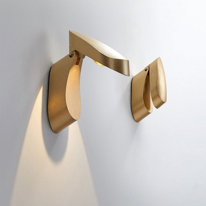 Lisslune | Rotatable oval surface wall lamp Modern metal LED bedside wall lamp in white/black/gold finish