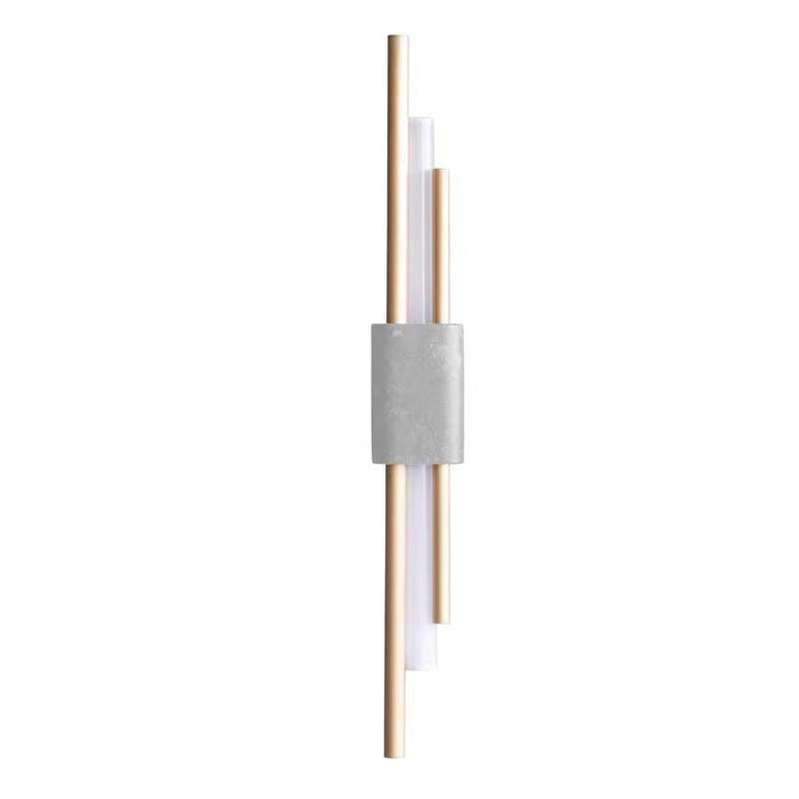 Lisslune | Marble Rectangle Wall Lighting Idea Post Modern LED White/Green Wall Mounted Lamp with Sleek Tube Details in White/Warm Light
