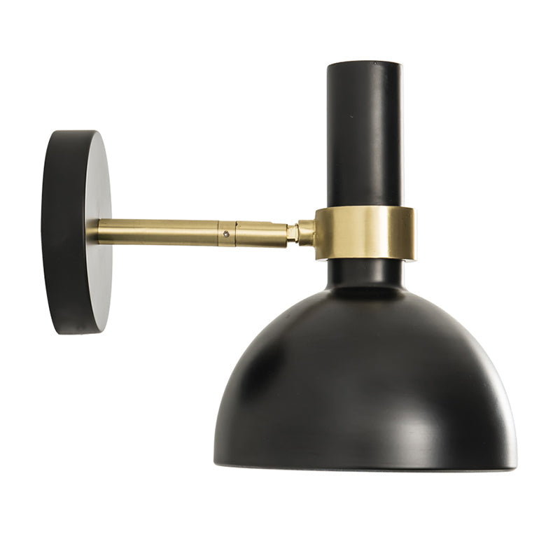 Lisslune | Rotatable White/Black Finish Wall Light Modern 1 Light Iron Wall Mounted Lamp for Nightstand