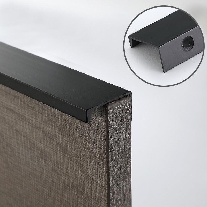 Lisslune | Sleek Modern Black Aluminum Drawer Handles - Stylish Cabinet Handles