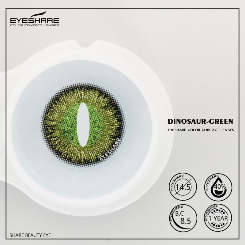 Rynx Cosplay Dinosaur Green 14.5mm 1 Pair | 1 Year
