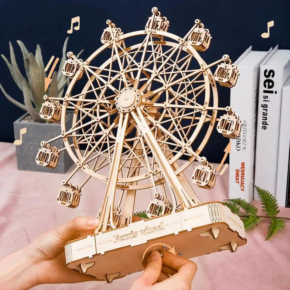 Lisslune | 3D Wooden Ferris Wheel to Build Yourself for Kids & Adults