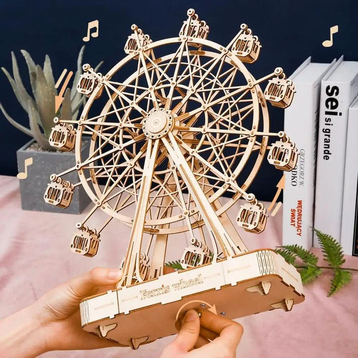 Lisslune | 3D Wooden Ferris Wheel to Build Yourself for Kids & Adults