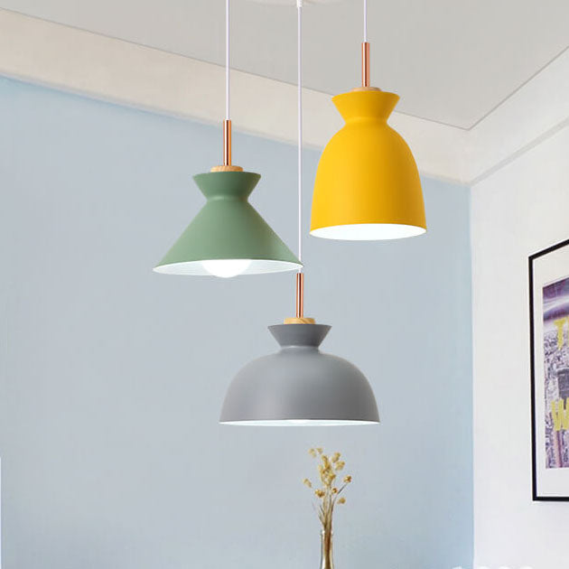 Lisslune | AuroraLite Nordic Pendant Light | Metal Design | 1-Light | Modern Color Options
