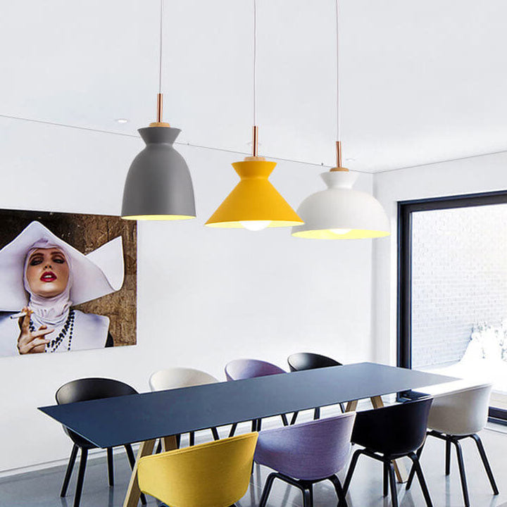 Lisslune | AuroraLite Nordic Pendant Light | Metal Design | 1-Light | Modern Color Options