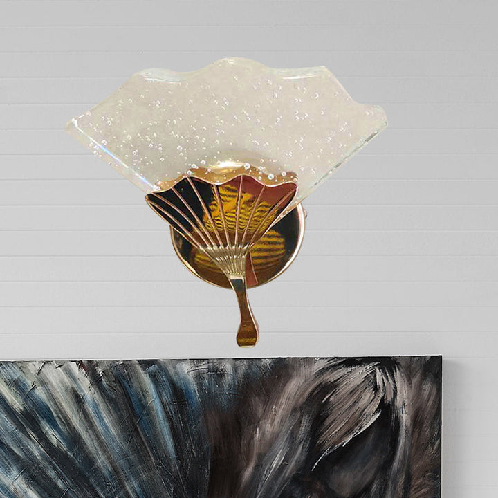 Skørter | Gold LED Wall Mount Light Modernism Bubble Crystal Ginkgo Wall Lamp for Bedroom