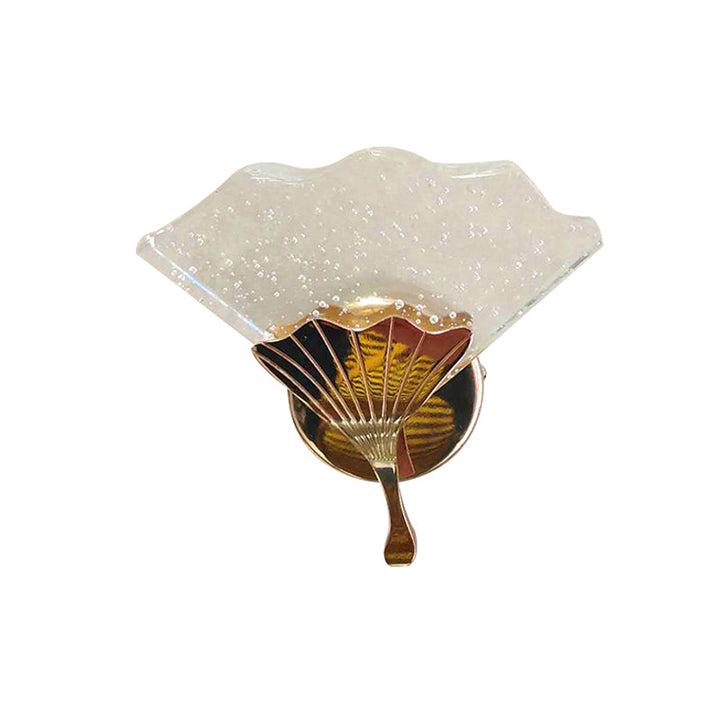 Skørter | Gold LED Wall Mount Light Modernism Bubble Crystal Ginkgo Wall Lamp for Bedroom