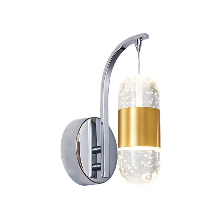 Lisslune | Capsule Restaurant Wall Lamp Sconces Minimalism Bubble Crystal LED Chrome Wall Mount Lamp