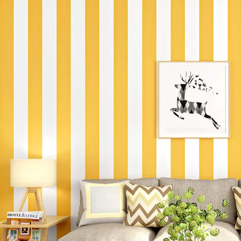 Lisslune | Simple Wide Stripes Non-Adhesive Wallpaper for Coffee Room and Clothing Store, 33 Feet x 20.5 Inches