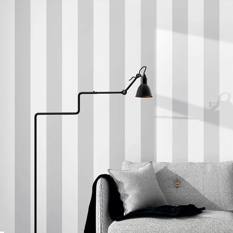 Lisslune | Simple Wide Stripes Non-Adhesive Wallpaper for Coffee Room and Clothing Store, 33 Feet x 20.5 Inches