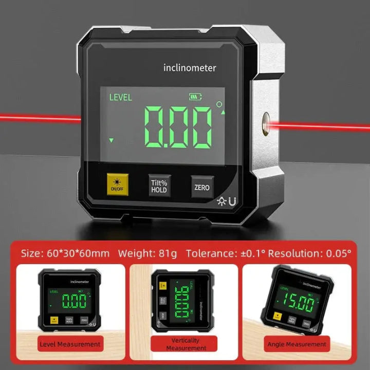 Lisslune | Precision Angle Meter AnglePro – Magnetic Digital Laser Level