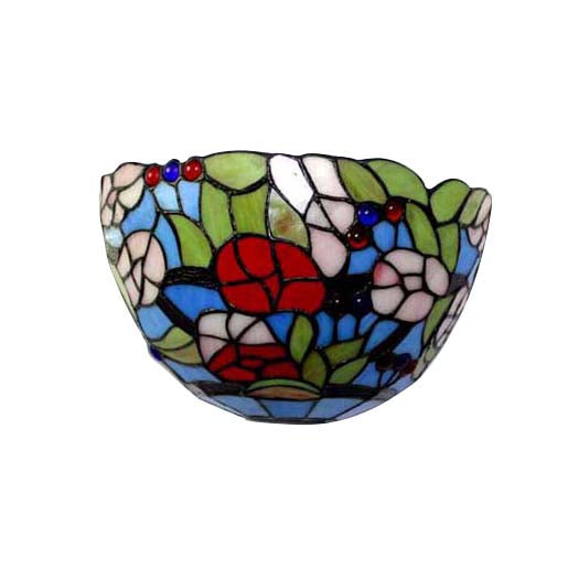 Lisslune | Tiffany Flowers Wall Lamp Light Protected Glass Indoor Wall Mount Light for Living Room