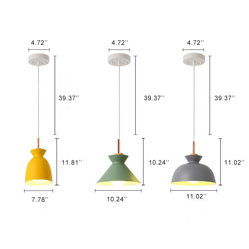 Lisslune | AuroraLite Nordic Pendant Light | Metal Design | 1-Light | Modern Color Options