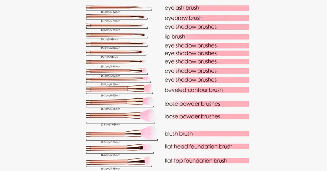Lisslune | Rose Glamour Brush Set