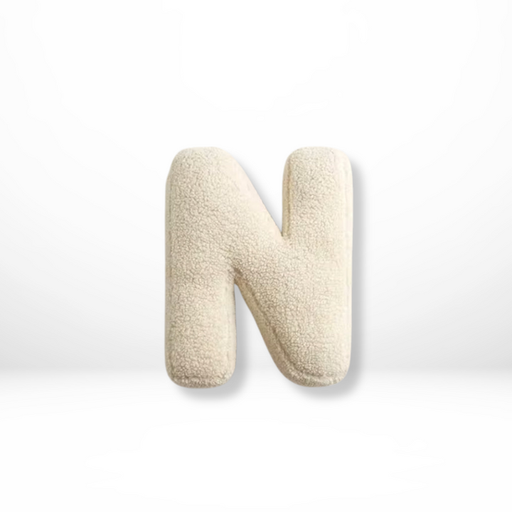 Lisslune | Alphabet Cushion Velura – Soft Velvet Decorative Cushion in Every Letter of the Alphabet