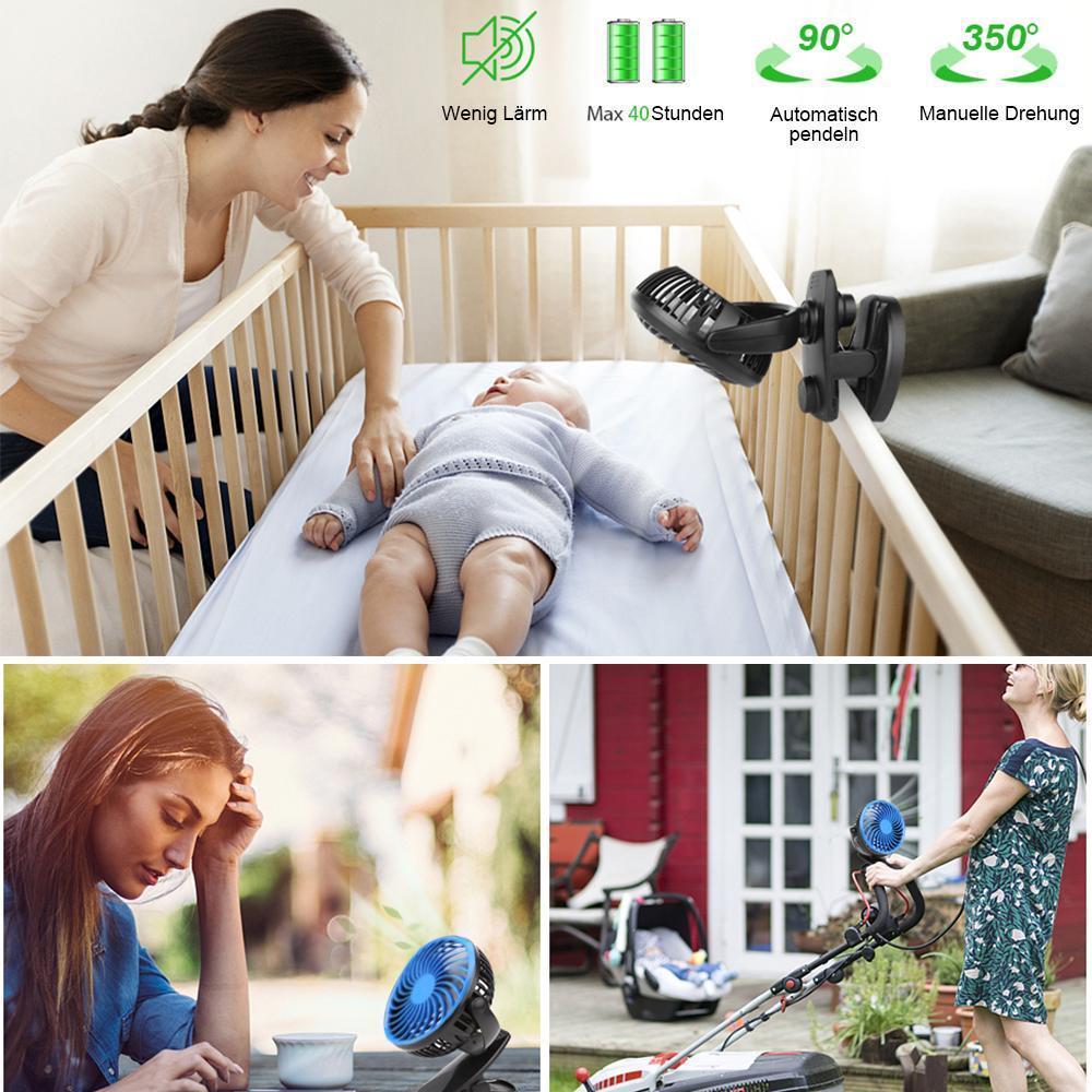 Lisslune | 360 ° Portable & Rechargeable Lithium-Ion Fan
